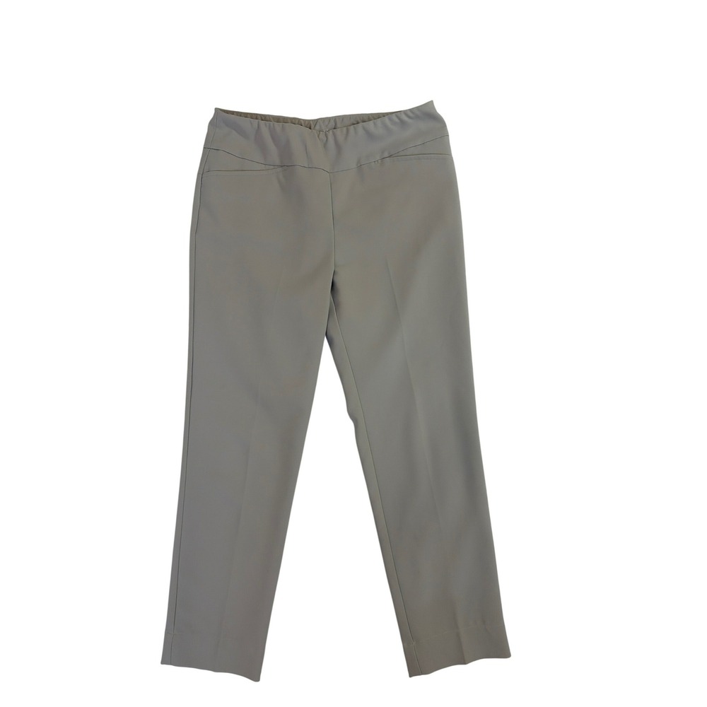 IBKUL Womens Ankle Pull On Tech Pants Tan Khaki Stretch Golf Trousers 6 Gorpcore